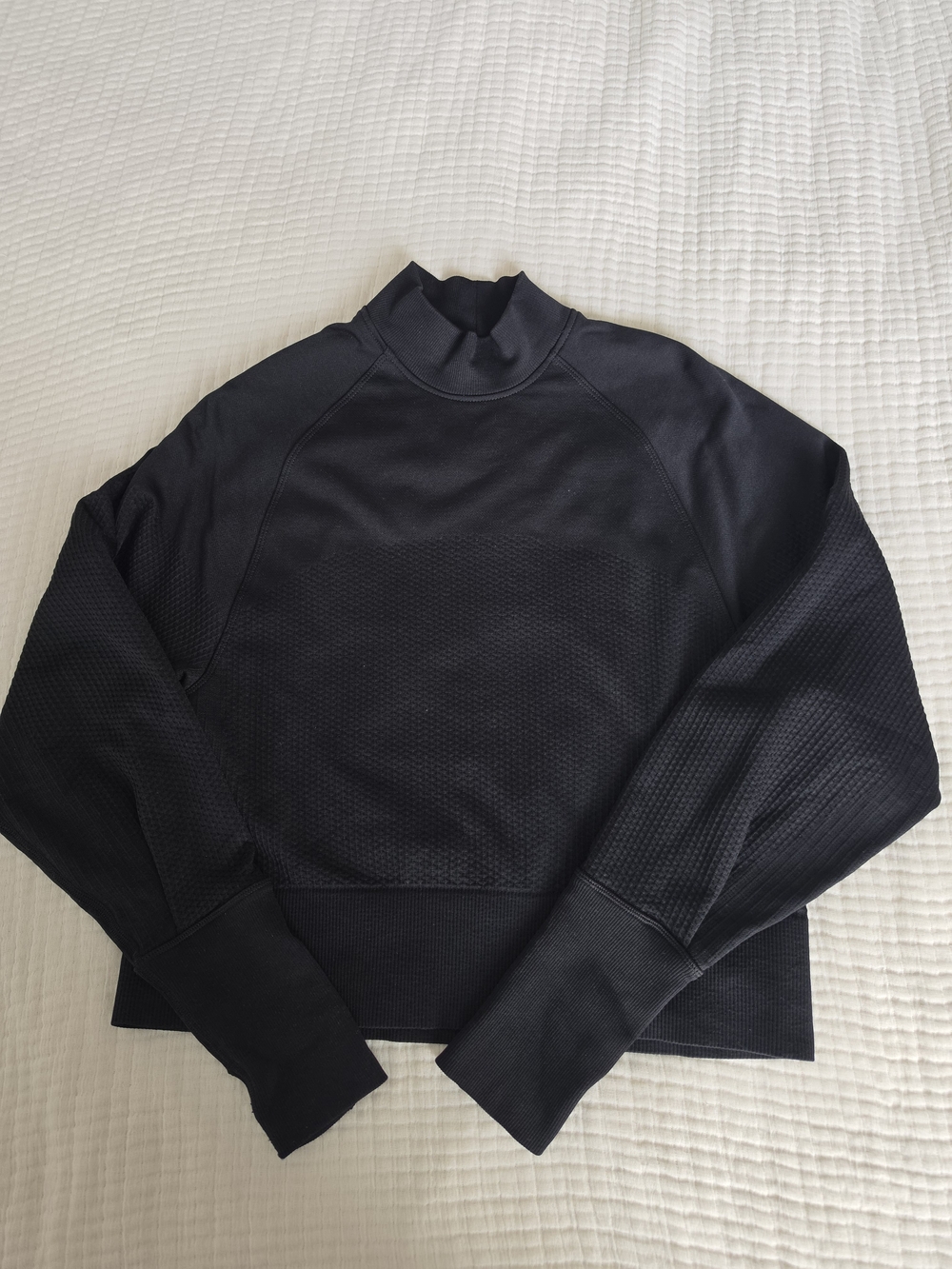 lululemon athletica Black Textured Turtleneck Sweater